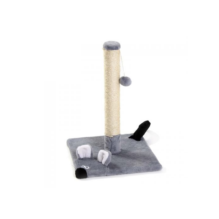 Дряпка Природа Мишка-стовпчик сіра 36х36х52cм