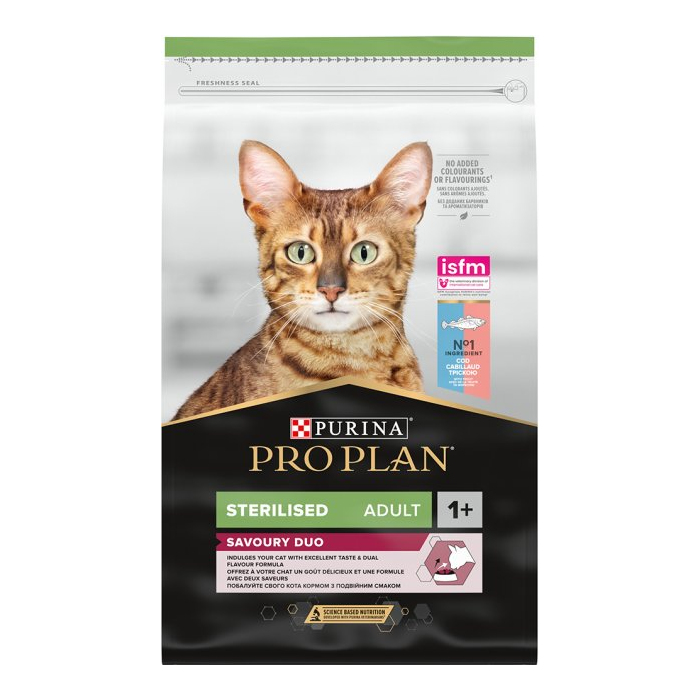 Pro Plan Sterilised Adult 1+ Savoury Duo Сod Тrout для стерилізованих котів з тріскою та фореллю
