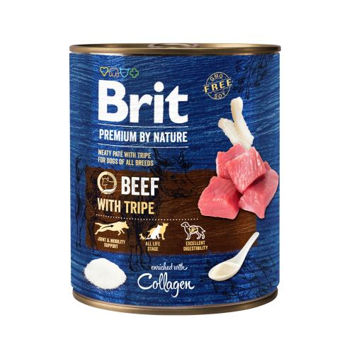 Brit Premium by Nature k 800 г яловичина з требухою 800 г