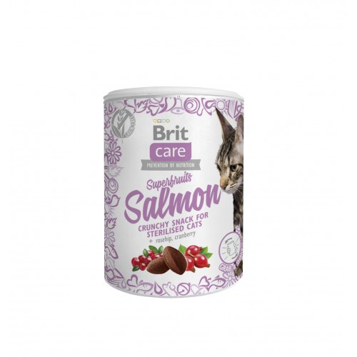 Ласощі Brit Care CAT Snack Superfruits Salmon, лосось, 100г