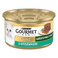Gourmet Gold Террін консерва для котів з кроликом шматочки у паштеті