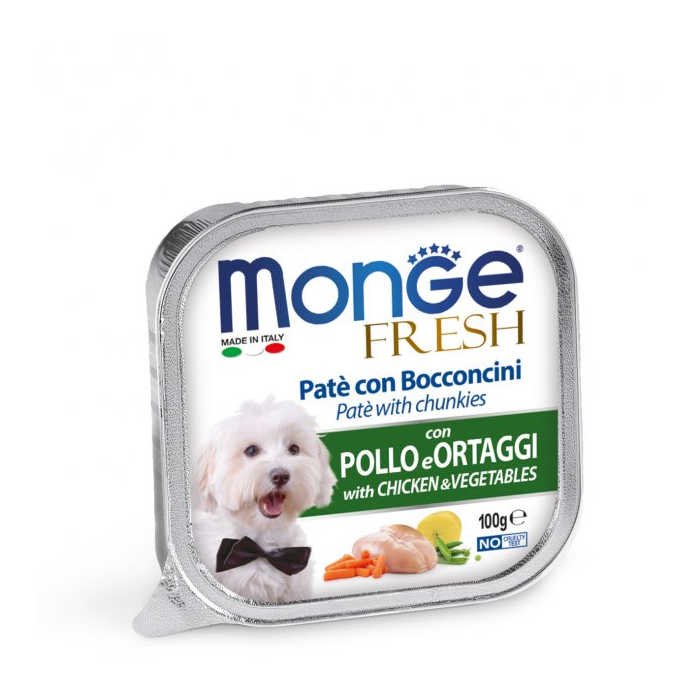 Monge DOG Fresh Adult Chicken Vegetables паштет для собак з куркою та овочами