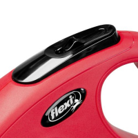 Рулетка Flexi New Classic червона для собак зі стрічкою розмір S 5м