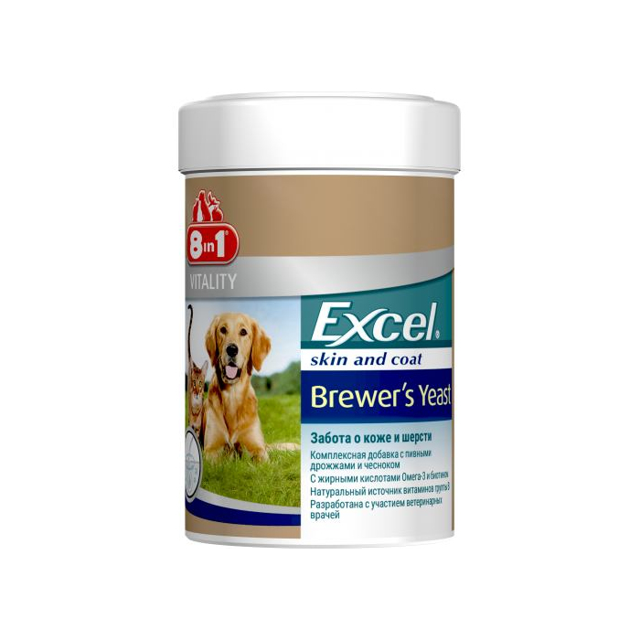 Вітаміни Excel Brewers Yeast  д/соб. и котов  140таб/100ml
