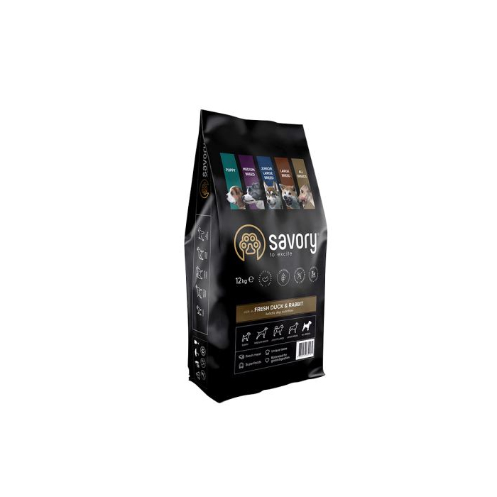 Savory Adult All Breeds rich in Fresh Duck & Rabbit