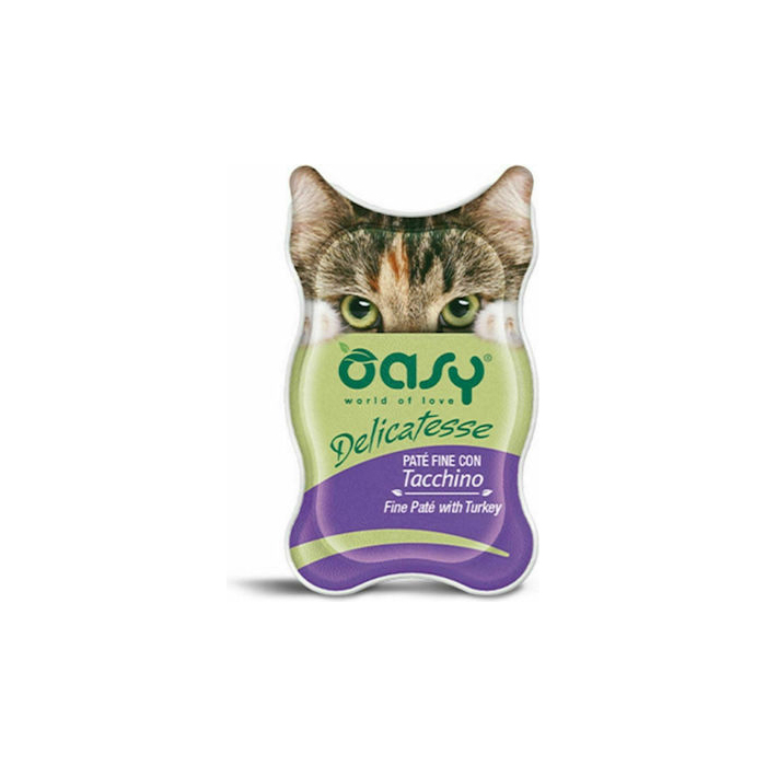 Oasy Wet Cat DELICATESSE консерва для котів з індичкою 85 гр 342221