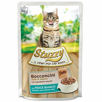 Stuzzy CAT pouch White Fish набір 4+1 вологий корм для котів з білою рибою у желе 5х