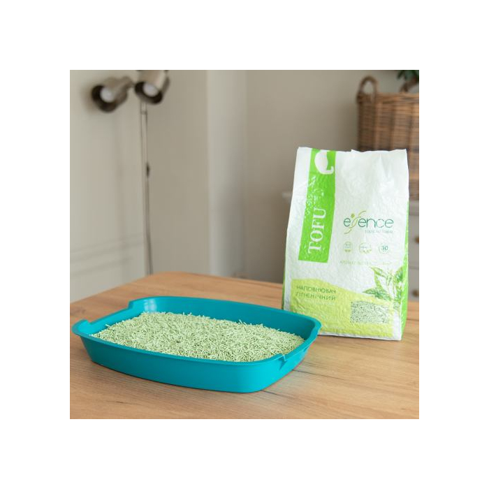 Наповнювач для котячого туалету Essence з тофу, з ароматом зеленого чаю, 6 л