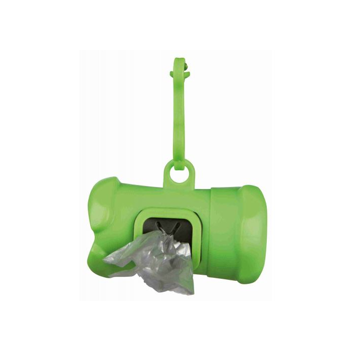 Диспенсер-кісточка Trixie для збиральних пакетів + 1 рулон/15 пакетів, розмір M (пластик)