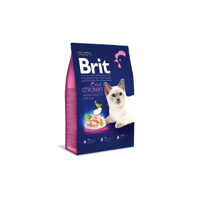 Brit Premium CAT by Nature Adult Chicken для котів з куркою 1,5кг