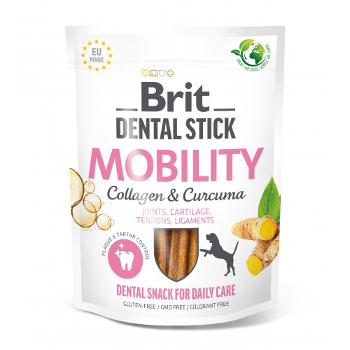 Ласощі для собак Brit Dental Stick Mobility для мобільності суглобів колаген та куркума 7шт