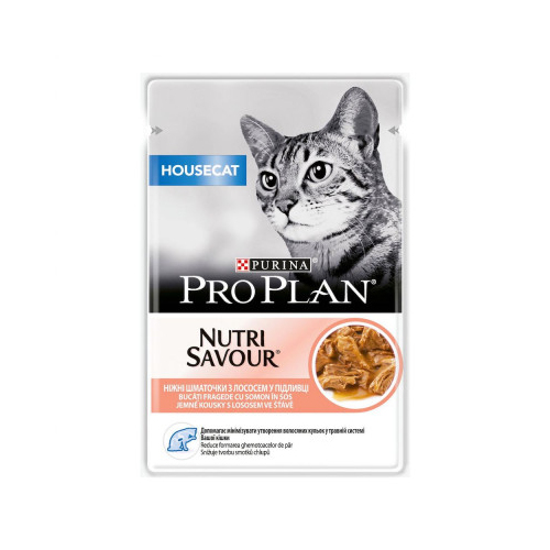 ProPlan CAT Pouch Adult Indoor Salmon вологий корм для котів з лососем в соусі
