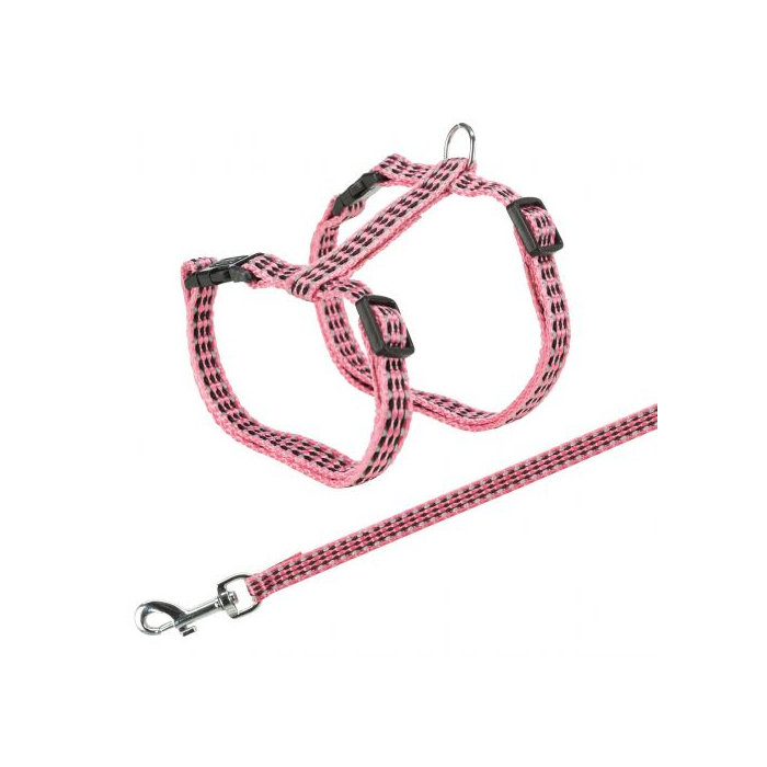 Шлейка з повідцем Trixie для котів світловідбиваюча нейлон 22–42см 10мм