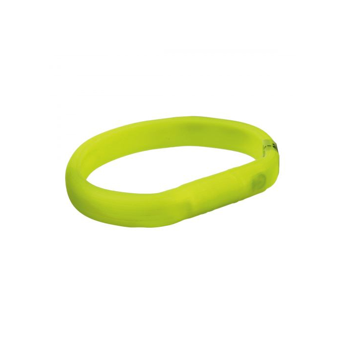 Нашийник Trixie Flash зелений для собак, силіконовий, з підсвічуванням та USB, M-L, 50 cм,18 мм