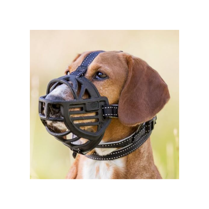 Намордник Trixie Muzzle Flex для собак, силіконовий чорний, M-L 22 см