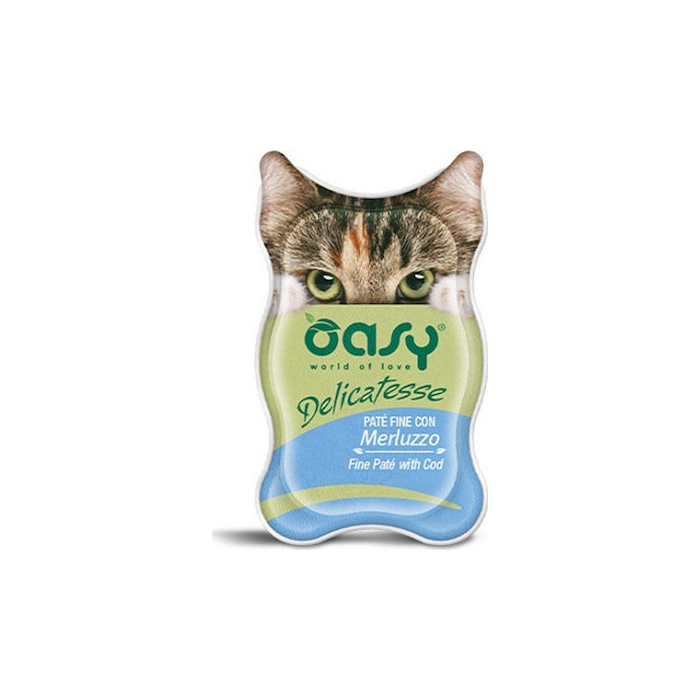 Oasy Wet Cat DELICATESSE консерва для котів з тріски 85 гр 342306