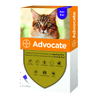 Advocate Elanco для котів 4-8 кг краплі на холку від бліх кліщів та гельмінтів 0,8мл