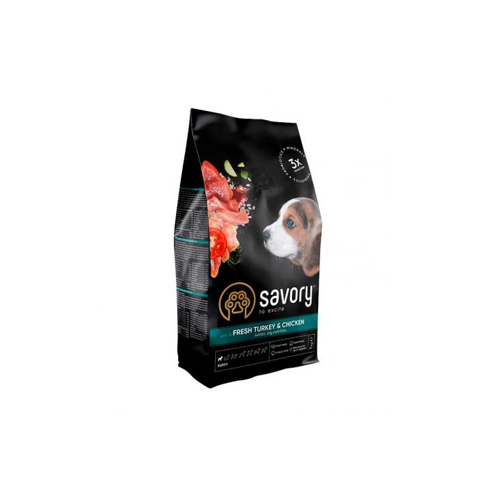 Savory Puppy rich in Fresh Turkey and Chicken