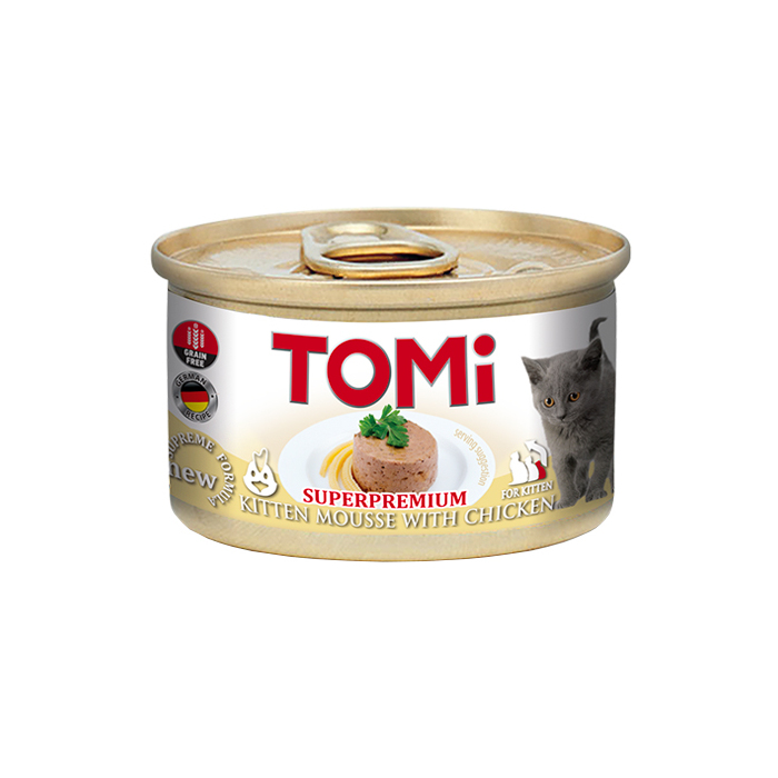 TOMi Can For Kitten with Chicken консерва для кошенят з куркую мус