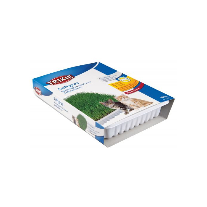 Трава Trixie Soft Grass для котів та кошенят, контейнер,