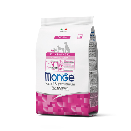 Monge Dog Extrasmall Puppy & Junior для цуценят мініатюрних порід з куркою та  рисом 0,8 кг