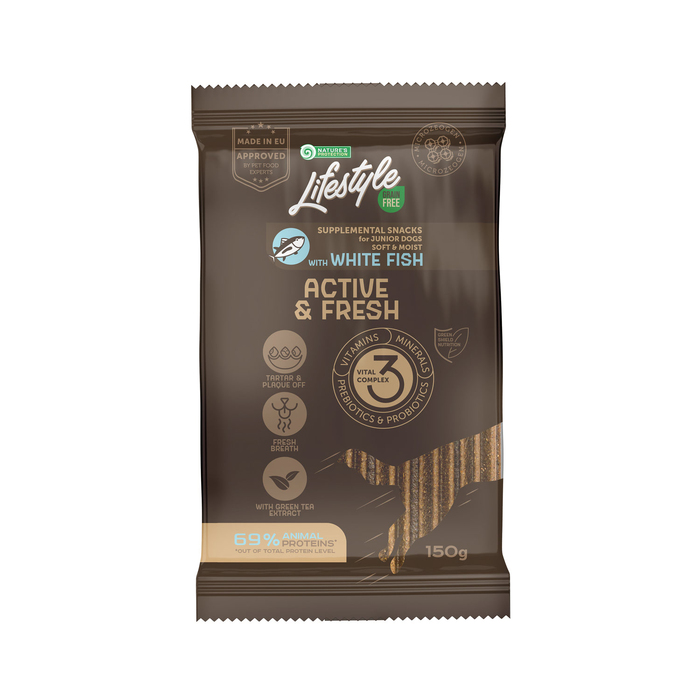 Lifestyle DOG Snack White fish Active & Fresh Junior ласощі для молодих собак всіх порід з білою рибою