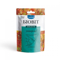 Корм Природа Біовіт «Универсал» для цихлід та яскраво-забарвлених риб, пластинчатий, 10 г PR240466