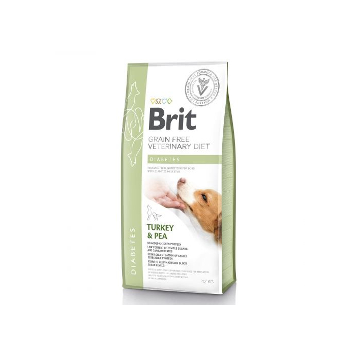 Лікувальний корм Brit GF VetDiet DOG Diabetes для собак при цукровому діабеті з індичкою та горохом