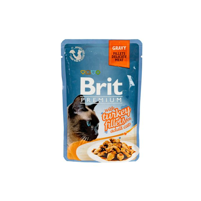 Brit Premium CAT Pouch для котів, філе індички в соусі, пауч 85 г 111251/531