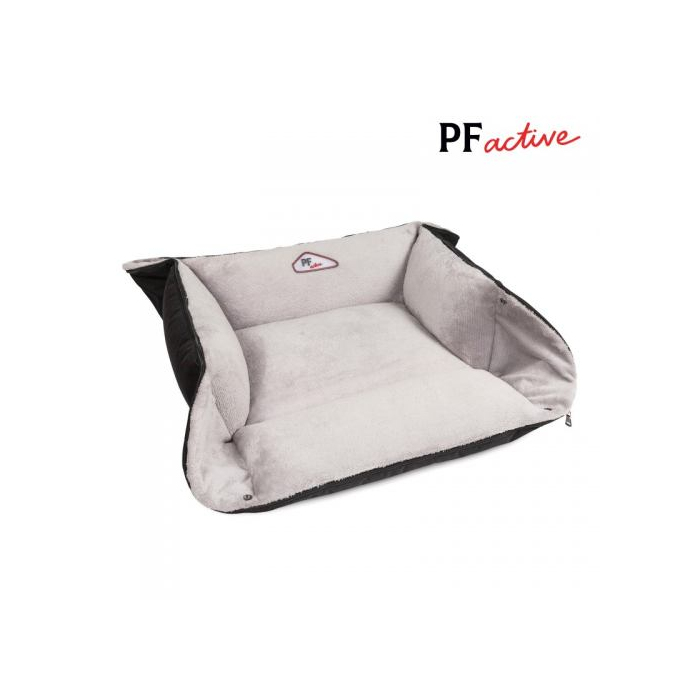 Лежак-трансформер Pet Fashion Simon сірий та чорний для собак 52х42х18см
