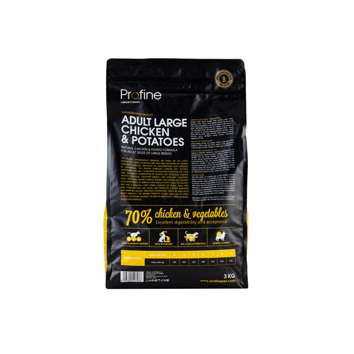 Profine DOG Adult Large для дорослих собак великих порід з куркою та картоплею, 3 кг