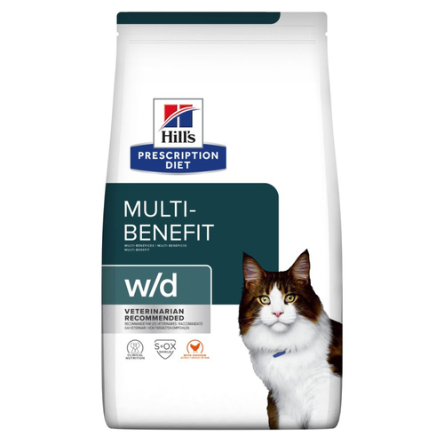 Hill's CAT PD W/D Multi-Benefit для котів при цукровому діабеті та ожирінні, зкуркою