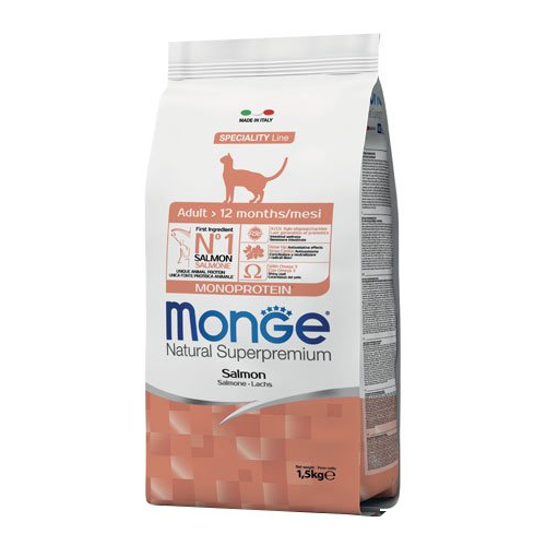 Monge CAT Monoprotein Salmon сухий корм для котів з лососем 1,5 кг
