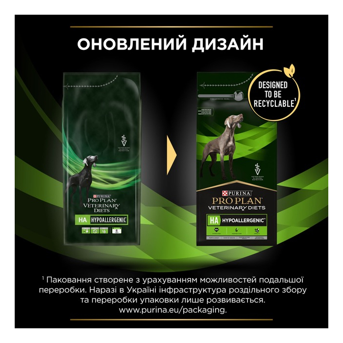 ProPlan DOG VD HA Hypoallergenic для собак при лікуванні харчової алергії 1,3кг