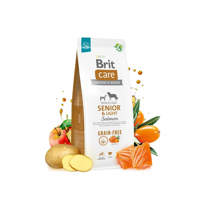 Brit Care DOG Grain-free Senior & Light для старіючих собак, беззерновий з лососем,