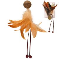 Flamingo Catnip Ball & Feather для котів шар з пыр'ям та котячою м’ятою