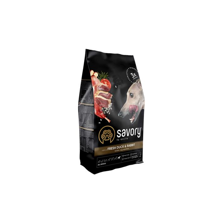 Savory Adult All Breeds rich in Fresh Duck & Rabbit