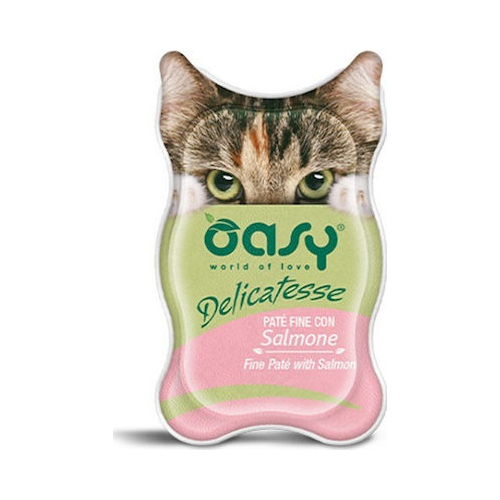 Oasy Wet Cat DELICATESSE консерва для котів з лососем 85гр