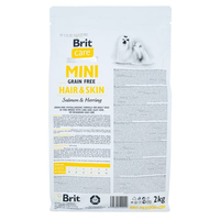 Brit Care GF Mini Hair & Skin для собак мініатюрних порід для шкіри та шерсті з лососем та оселедцем, 2кг