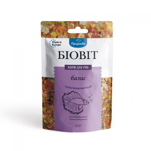 Корм для риб Природа Біовіт Базис  пластинчатий