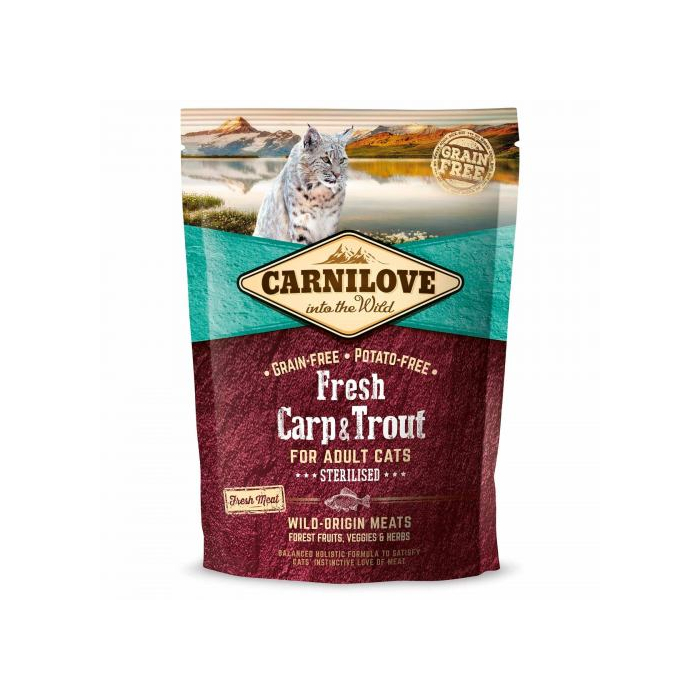 Carnilove CAT Fresh Carp & Trout для стерилізованих котів риба 0,4кг