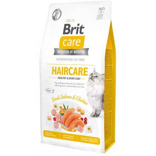 Сухий корм Brit Care Cat GF Haircare Healthy & Shiny Coat 7kg
