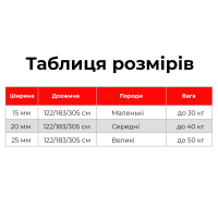 Повідець для собак WAUDOG Waterproof салатовий водостійкий L-XXL 305см Ш25мм