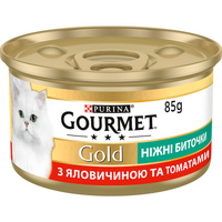 Gourmet Gold Savoury Cake Beef Tomatoes консерва для котів ніжні биточки з яловичиною та томатами 85г