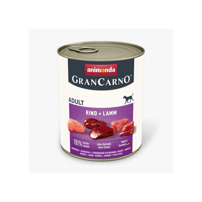 Animonda DOG GranCarno Adult Beef and Lamb для собак, з яловичиною та ягням,