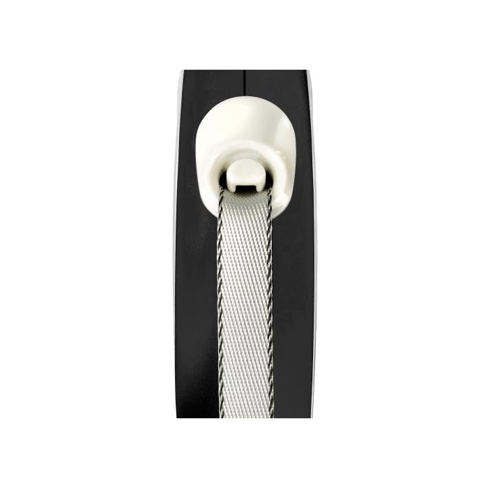 Рулетка Flexi New Comfort чорна для собак стрічка розмір M 5м