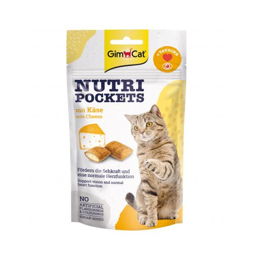 GimCat Nutri Pockets ласощі для котів сир з таурином
