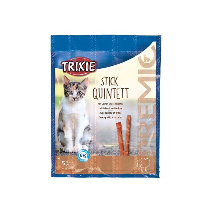 Ласощі Trixie Premio Quadro-Sticks для котів ягня та індичка 5шт/упак (ціна за 1 паличку)