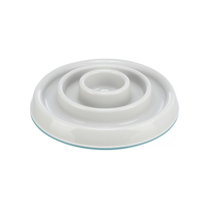 Миска Trixie для собак Повільне годування сіра пластик та термопласна гума 0,45л 23см