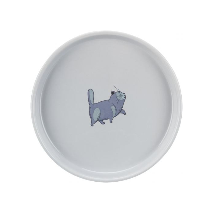 Миска Trixie для котів пласка та широка керамічна 0,6л d23см
